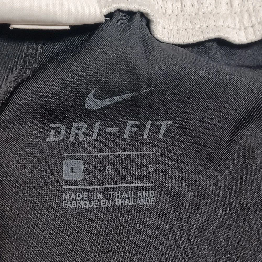 Nike Shorts Boys L Black Dri-FIT Soccer Mesh Stripe Athletic Performance